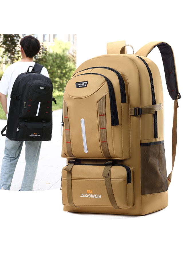 Large Capacity Outdoor Backpack Work Luggage Bag Expandable Travel Mountaineering Bag Schoolbag Travel Camping Business Travel-Color:Acu Camouflage-Capacity:80L - Image 2